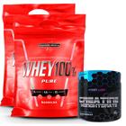 2x Whey Protein 100% Pure concentrado Refil 900g - Integralmedica+Creatina Monohidratada 300g - Under Labz