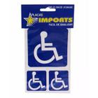 3 Adesivos Sinalizadores De Aviso Deficientes Cadeirantes - Adesivo cadeirante