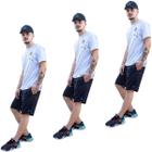 3 Bermuda Shorts Masculino Dry Fit Fitness Esportivo 2 Bolso