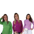 3 Blusas Tricot Feminina Lã Moda Inverno Confortável Segunda Pele