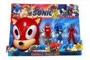 Boneco Sonic Vermelho -action Figure - Knuckles - Articulado