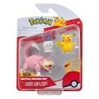 3 Bonecos Pokémon Slowpoke, Litwick e Pikachu 3424E - Sunny