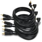 3 Cabos Rca 1 Metro Technoise Série 100 Pro Conector L Preto