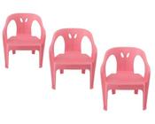 3 Cadeira Mini Poltrona Infantil Rosa E Azul De Plástico