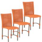 3 Cadeiras Cannes Corda Náutica em Alumínio Trama Original