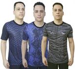 3 Camisas Esportivas Academia Treino Dry Fit Masculina Fitness Proteção UV