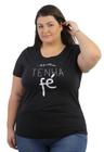 3 Camisetas Blusas Frases Evangélica Cristã Plus Size