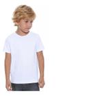 3 Camisetas Branca Infantil Juvenil Básica Lisa 100 Algodão