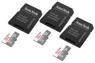 3 Cartão Memória Sandisk Ultra 64gb Original 100mb/s Classe 10