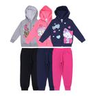 3 Conjuntos Moletom Zíper Inverno Calça Infantil Menina 1 ao 8