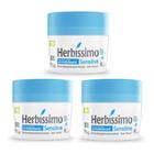 3 Desodorante Creme Herbissimo Sensitive Antitranspirante - Herbíssimo