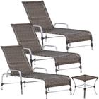 3 Espreguiçadeiras e Mesa Para Piscina, Área, Varanda Trama Original