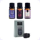 3 Essências Kit Aromas 10Ml Natural Top +1 Difusor Tomada