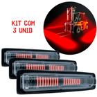 3 Farol Barra De Led Sinalizador Vermelho P Empilhadeira 20w - Ray-X