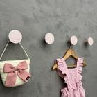 3 Ganchos de parede infantil menina decoração formatos rosa