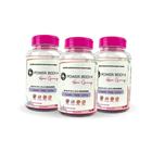 3 Gummy Hair Morango 90 Gomas Suplemento vitamínico para Cabelo Pele e Unhas com colágeno biotina- Power Body-K