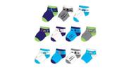 3 kits- 9 pares de meias cano curto (12 a 24 meses)
