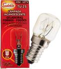 3 Lâmpadas Incandescente para Geladeira e forno 127v Tu-25