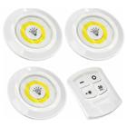 3 Lampadas Luminária Led Spot Sem Fio C/ Controle Remoto Envio Rápido