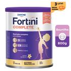 3 latas - Suplemento Infantil Em Pó Danone- Fortini Complete -800g - Baunilha