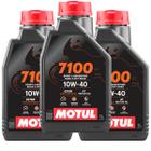 3 Litros Óleo De Motor Motul 7100 4t 10w40 100% Sintético Z300 Z400 Z650 Versys Ninja R3 Mt03 Mt07 Mt09