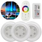 3 Luminárias Leds 12V Piscina Rgb 9W Controladora Módulo