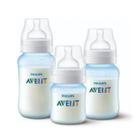 3 Mamadeiras Clássica 125 260 330 ml Azul Philips Avent