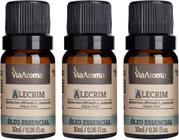 3 Óleo Essencial Via Aroma 10ml Alecrim