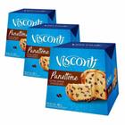 3 panetone visconti gotas de chocolate presente natal 400g