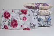 3 pares de fronhas avulsas 80% algodão estampadas percal cinza - BruceBaby Bordados