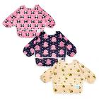 3 Pcs Babadores de bebê impermeáveis Mangas Compridas Desmamando Smock Bib com bolso de apanhador de alimentos para criança comendo Bebê levou de desmamar Capa completa Wearable Mangas Mangas Bibs Camisa Bib Set 6-24 meses - Baby Noah