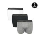 3 Peças Cueca Sortida C5 Boxer De Algodão