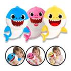 3 Pelúcias Baby Shark 20cm Antialérgico Super Macio Musical