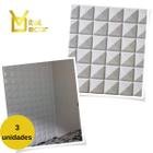 3 placas de pvc 3d revestimento para parede 50cmx50cm viena - VITAL DECOR