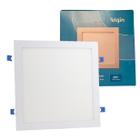 3 Plafon Painel Quadrado Embutir 24w Elgin Branco Frio 6500k