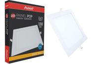 3 Plafon Quadrado Embutir 18w Amarelado Branco Quente 3000k - Avant