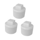 3 Plug Bujão Pvc Roscável De 1/2 Polegada - FORTLEV