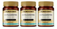 3 potes acetilcarnitina 1000mg 60 capsulas dr botanico