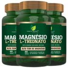 3 Potes Magnésio L-Treonato Kit 180 Cáps Fonte Verde - Matéria Prima Importada