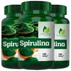 3 Potes Spirulina 100% Natural Kit 360 Cáps - fonte Verde