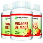 3 Potes Vinagre De Maçã 120 Cáps - Status Verde