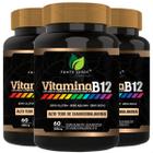 3 Potes Vitamina B12 Concentrada Kit 180 Cáps - Fonte Verde