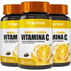 3 Potes Vitamina C, Zinco e Selênio 1000mg 60 cps Fitoprime