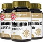 3 Potes Vitamina D3 2000UI Colecalciferol Extra 150 Cápsulas Fitoprime