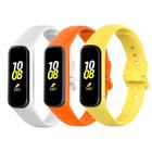 3 Pulseiras De Silicone Fit 2 R220 - Amarelo/Laranja/Branco