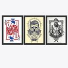 3 Quadros Decorativos Barbearia Arte Retro Barber Shop