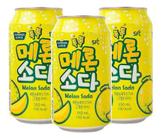 3 Refrigerante Coreano Melon Soda - Sabor Melão Lata 350ml