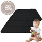 3 Trocadores Portáteis 100x70 Bebê Absorvente Acolchoado Multiuso - Preto - Vila Flor