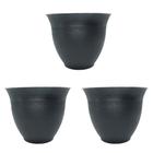 3 unds Vaso Preto Cachepot Redondo para Orquídea - RL