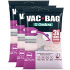 3 Vac Bag Jumbo Ordene 110x100cm cada Sacos a Vácuo Plástico Edredom Casacos